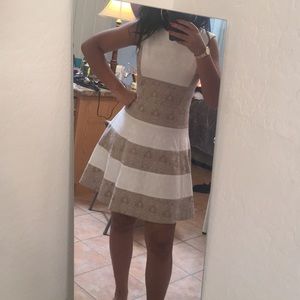 GOLD AND WHITE DRESS